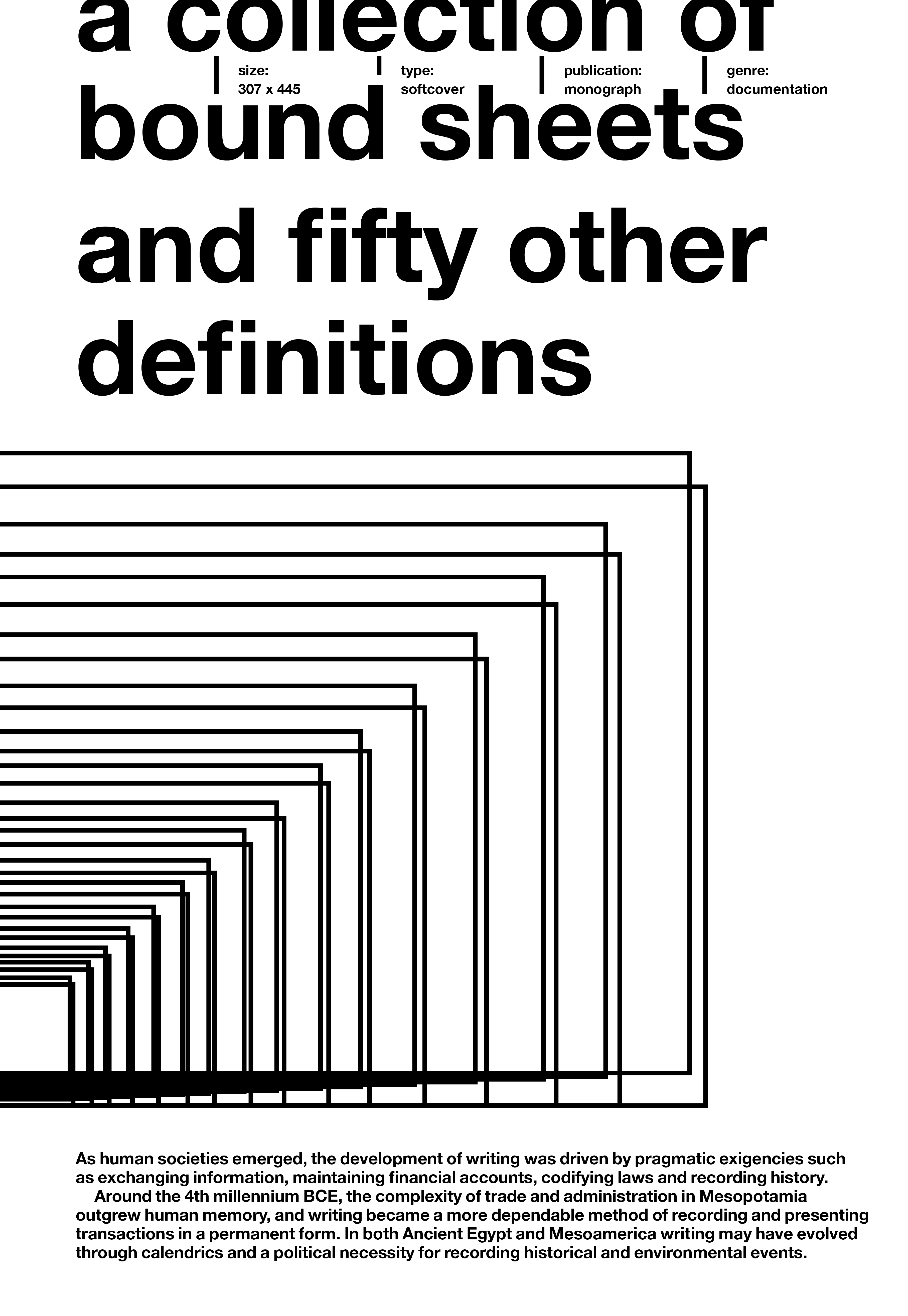 A Collection of Bound Sheets and Fifty other Definitions, door Martijn de Heer