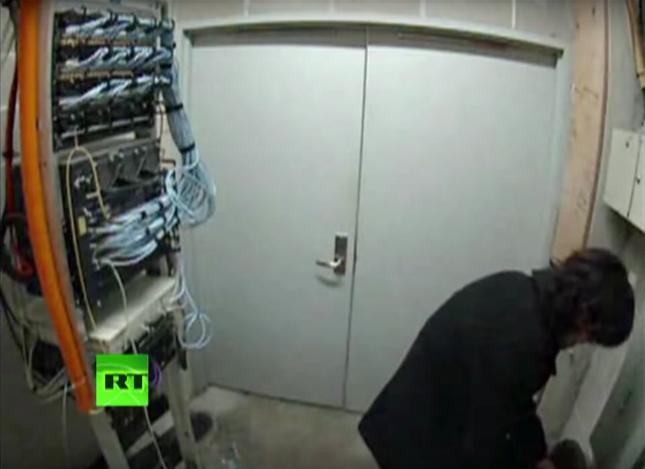 The first line of Swartz's Manifesto reads “Information is power. But like all power, there are those who want to keep it for themselves.” This is the FBI video evidence of Swartz inside the JSTOR server room.