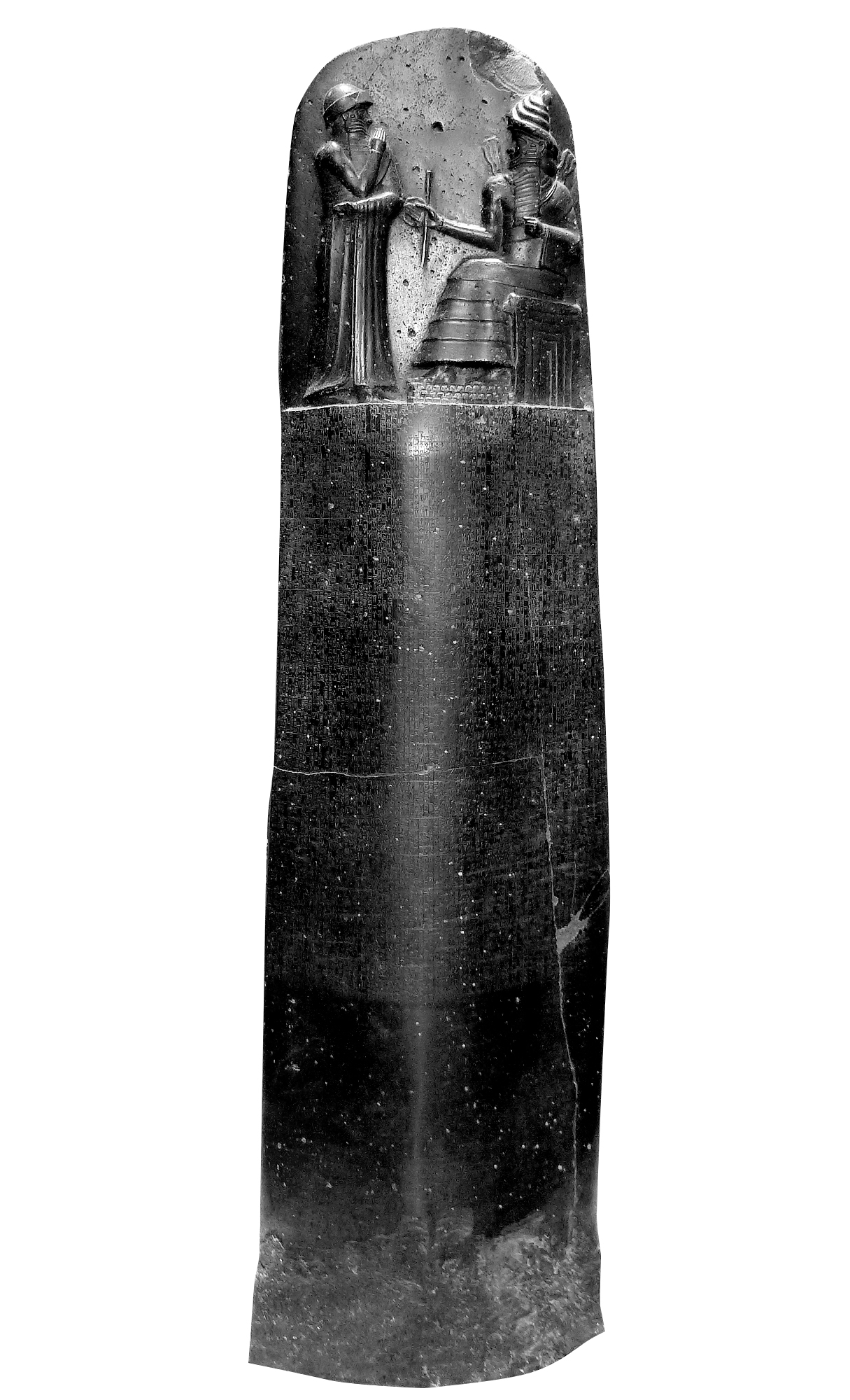 Law Code of Hammurabi, King of Babylon, erected between 1792–1750 B.C. at Sippar.