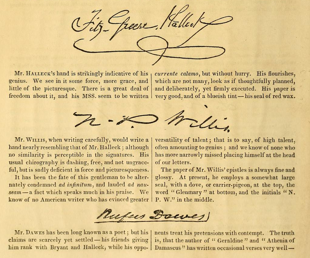 Edgar Allan Poe Autography