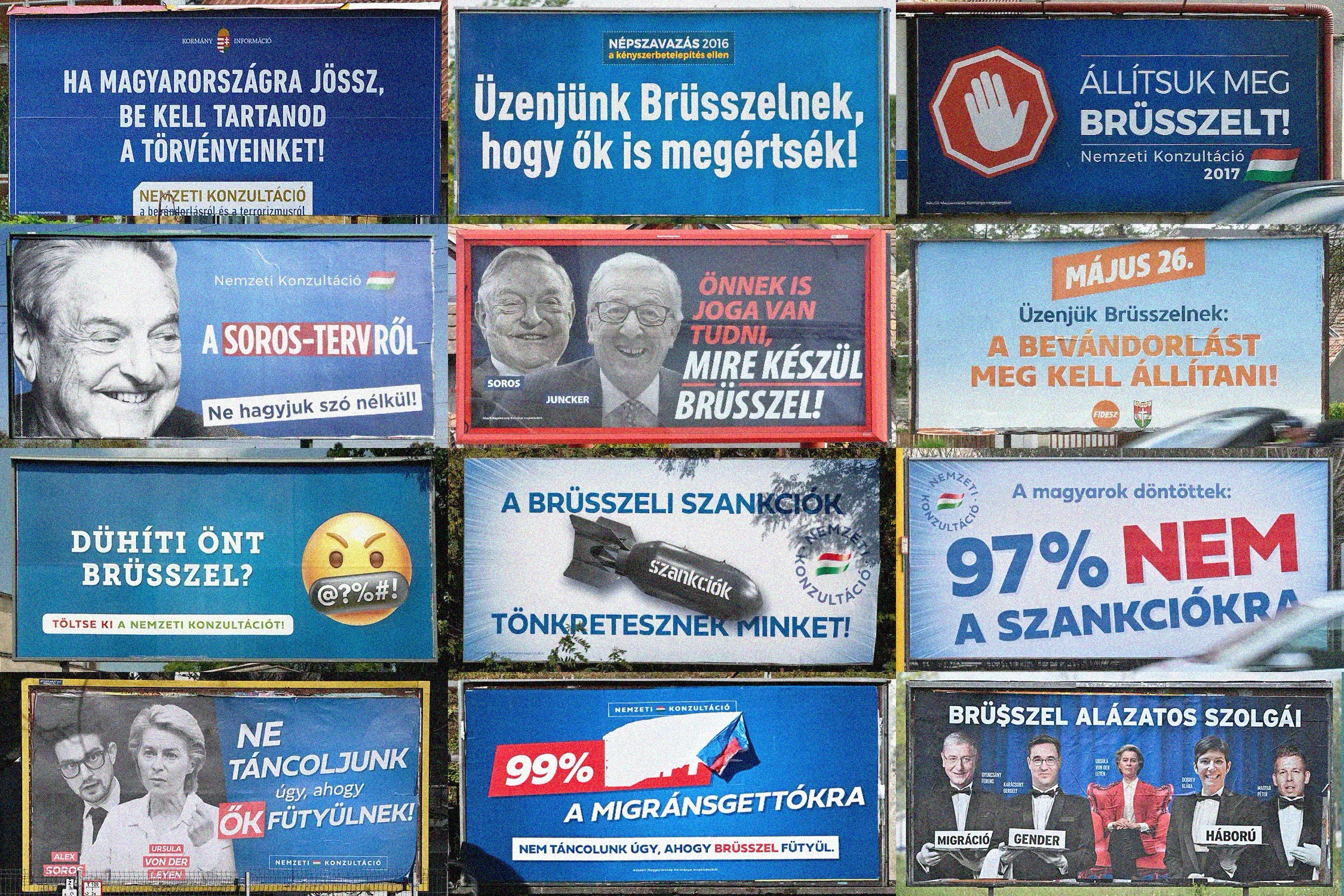 Grid of Fidesz billboard campaigns